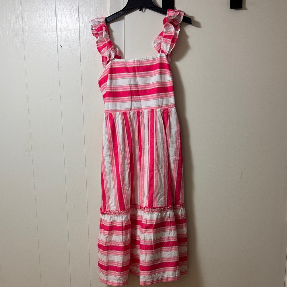 J.Crew factory Pink and White Striped Women’s Dress
